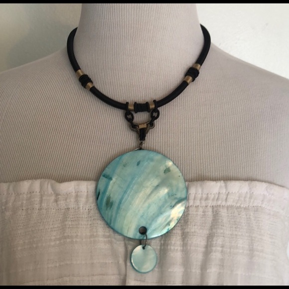 no name Jewelry - CLIP - NECKLACE BLUE